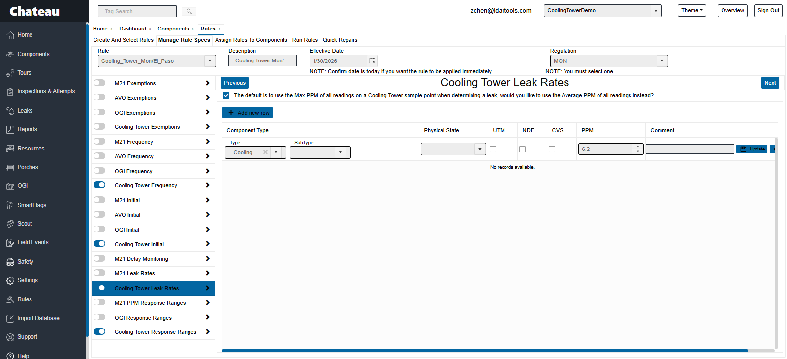 Configure Rule Specifications